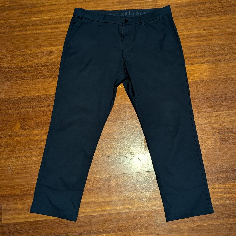 ENGLISH LAUNDRY MEN'S SLACKS-36 x 29-NAVY-EXCELLENT CONDITION